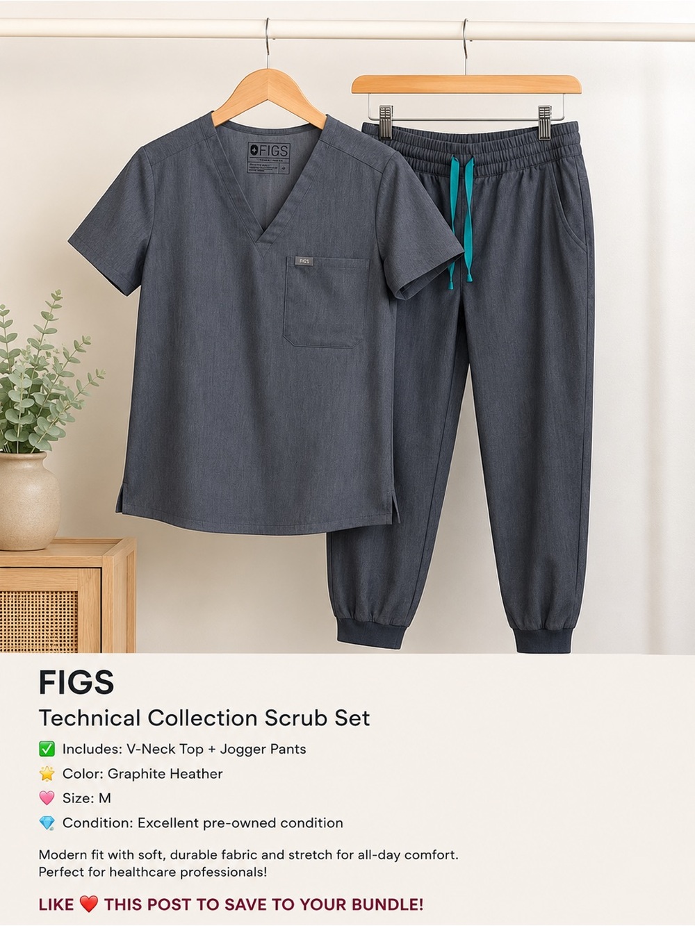 Figs Gray Track Pants & Joggers
